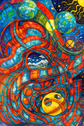 Cosmic Trajectory – 4-Stage Art Evolution / Surreal Psychedelic Print Series