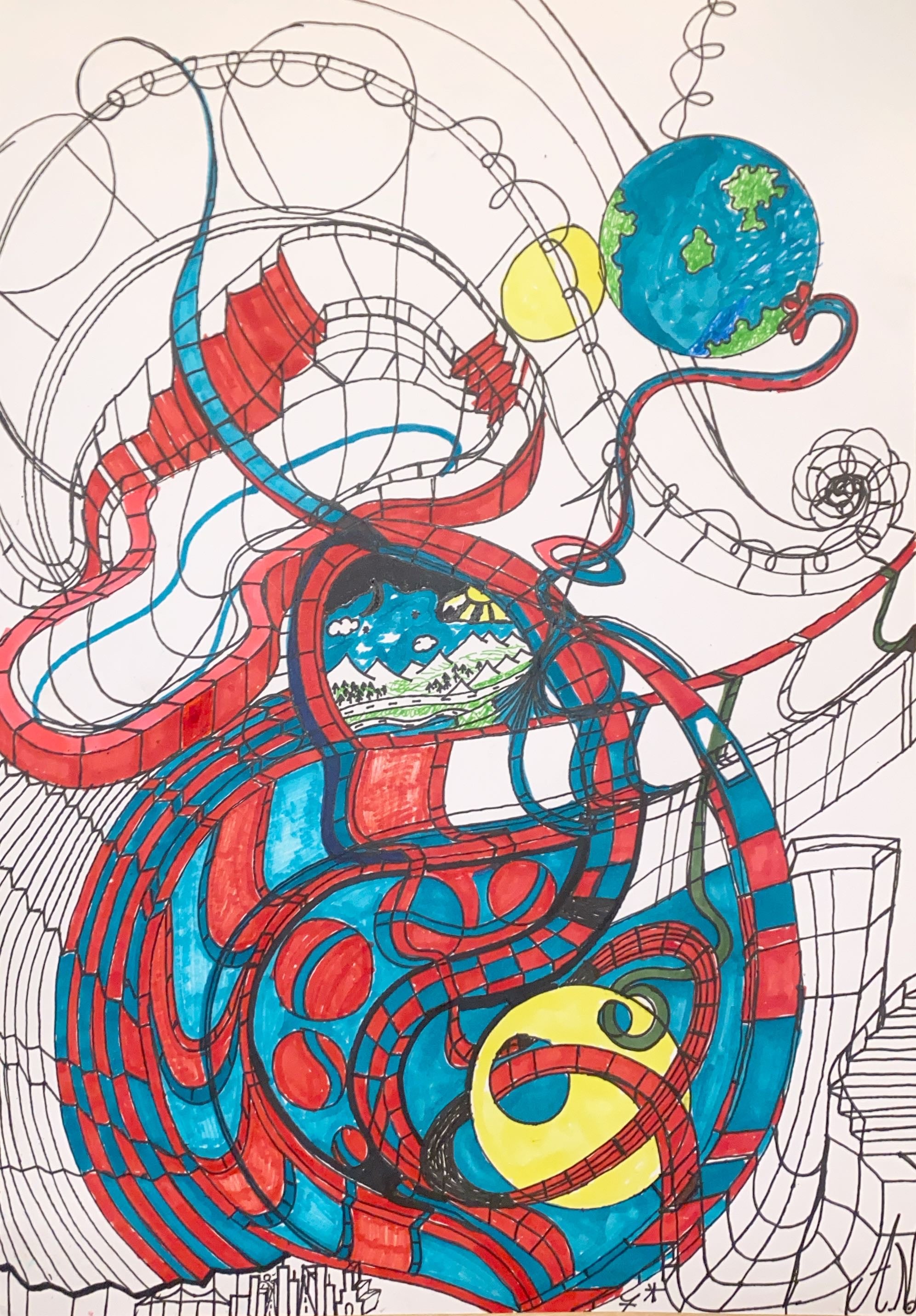 Cosmic Trajectory – 4-Stage Art Evolution / Surreal Psychedelic Print Series